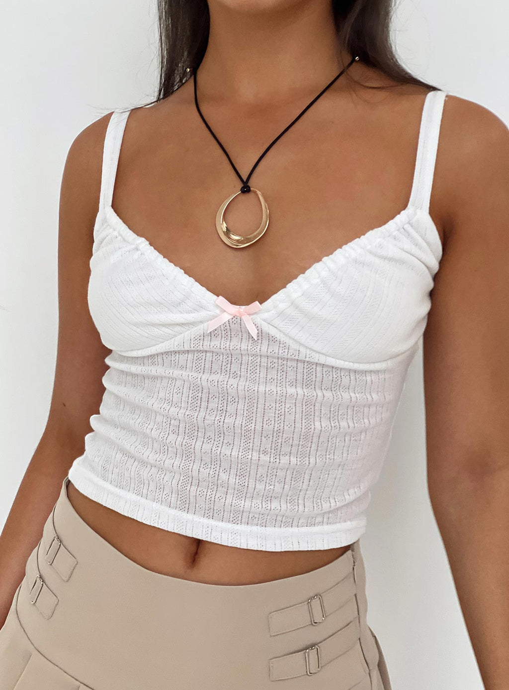 Baylor Tank Top Ivory