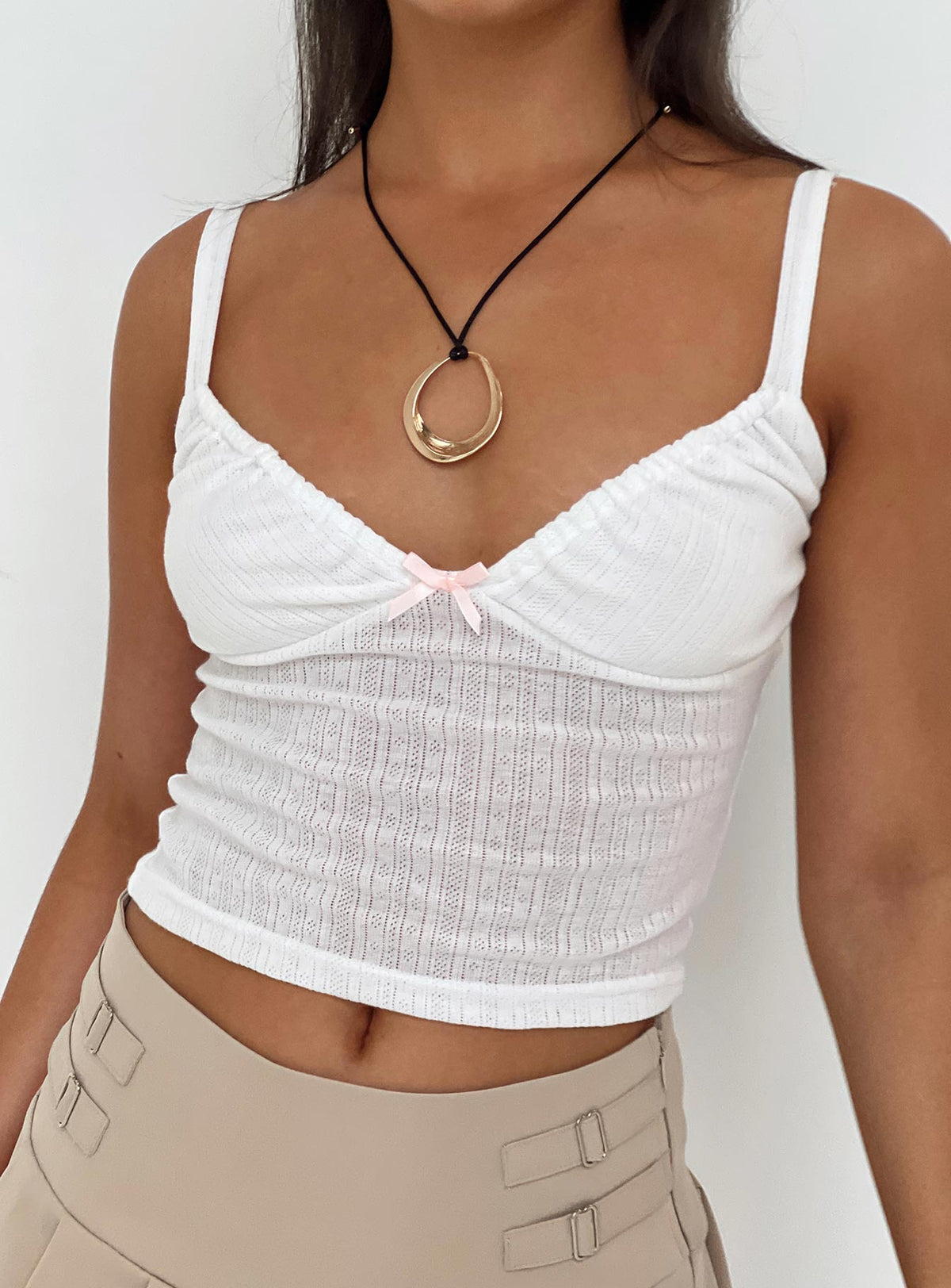 Baylor Tank Top Ivory