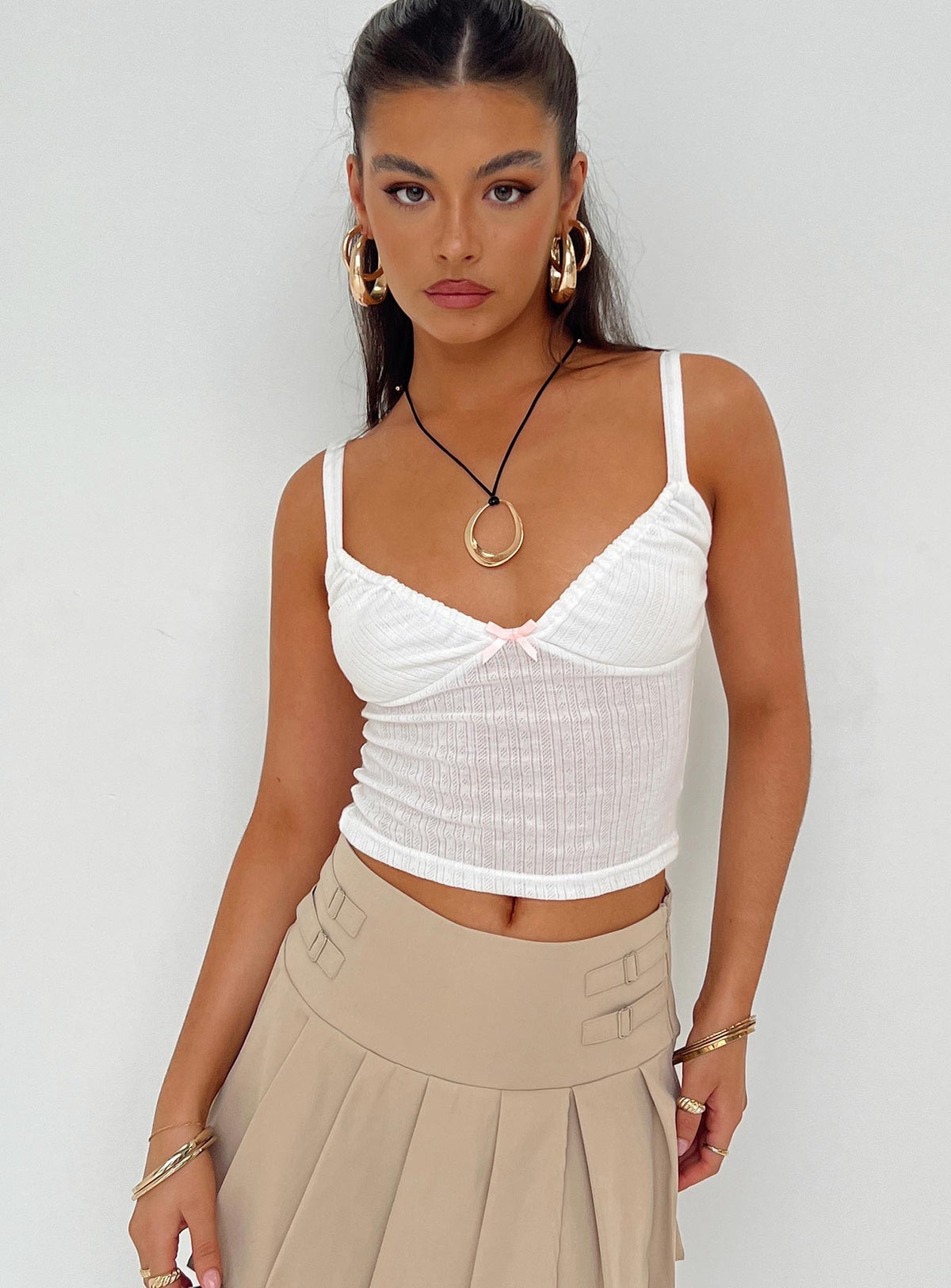 Baylor Tank Top Ivory